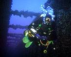 Diver in HMHS Britannic Promenade Deck